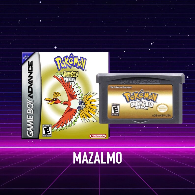 New GBA Game Pokemon Shiny Gold Version Gameboy Advance Game Etsy