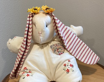 Hand Made Cloth Easter Bunny-Made in America