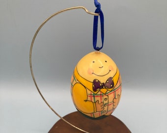 Vintage Hand Painted Humpty Dumpty Egg on Stand