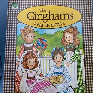 1976 Whitman Paper Dolls The Ginghams Punchout Unused Country Costumes Vintage