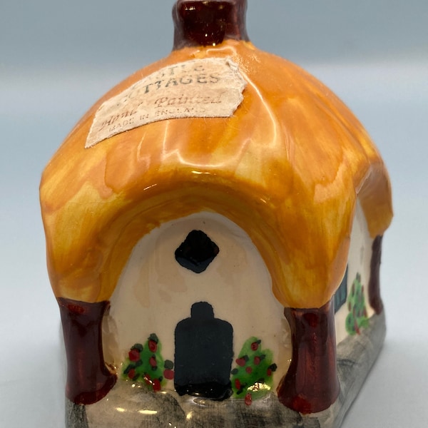 Vintage Glazed Ceramic Miniature Cottage-Castle Cottages-England