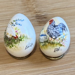 Miniature Hand Painted Birds Eggs-Set of 2