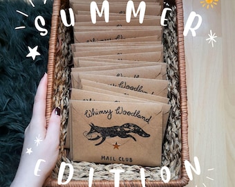 MAIL CLUB Whimsy Woodland - Summer Edition Pre-Order! Art Snail Mail - ONE letter, shipping in July!!