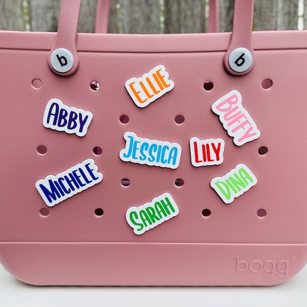 Personalized Name Tag for Original Bogg Bags Custom Charm Pin (Handwriting Letters)