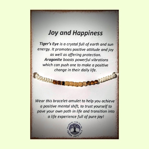 Dainty joy & Happiness Tigers Eye and Aragonite - Etsy