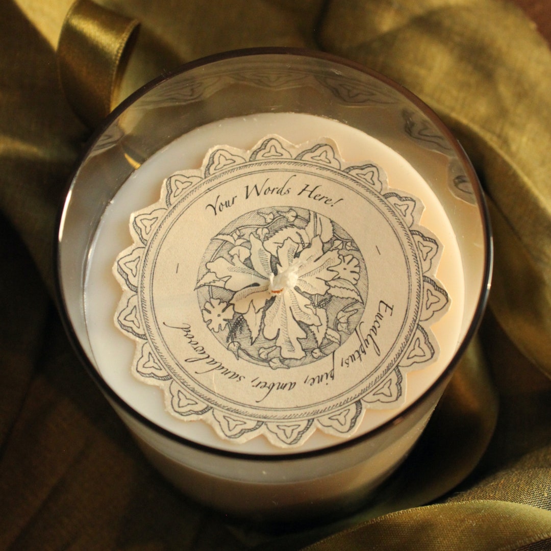 Personalised labels for candles classic timeless design etsy