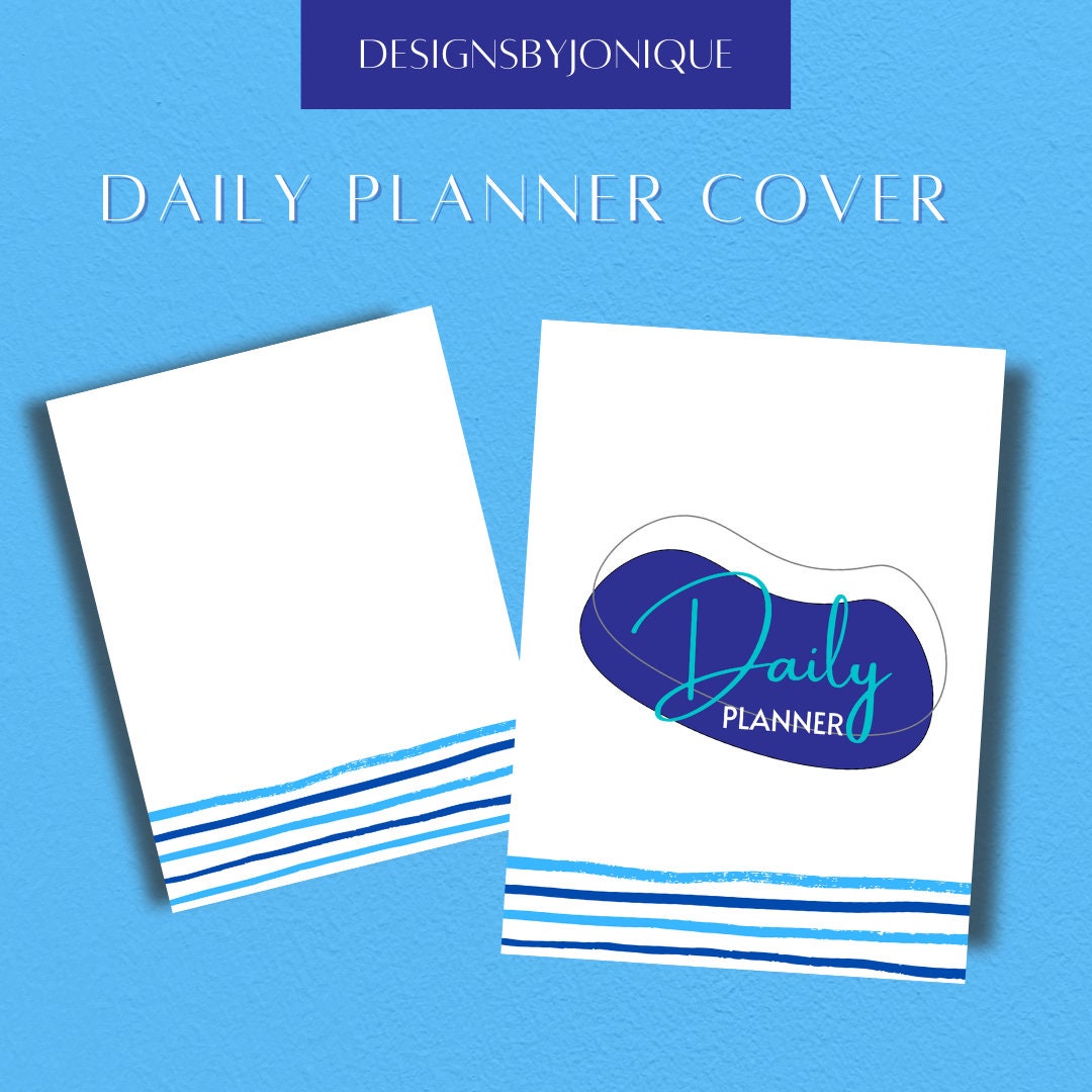 Digital Planner Cover, Printable Daily Planner Cover, Planner Cover