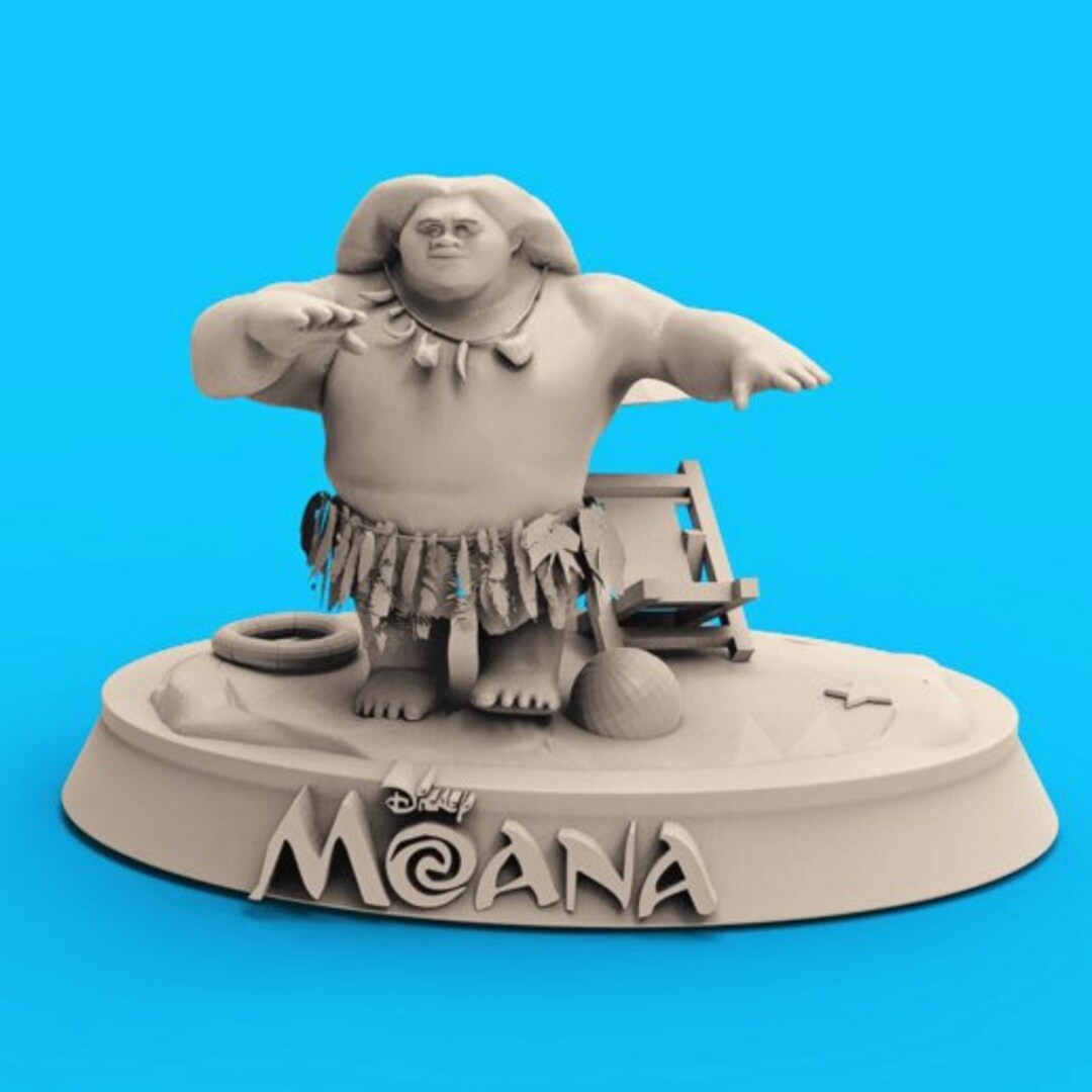 Moana STL Modelo STL Figura 3D Modelo imprimible Personaje STL - Etsy ...
