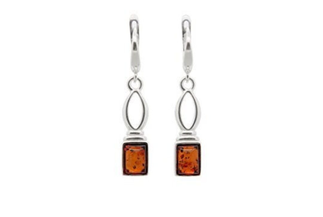 Orecchini fiori in argento con ambra | donna o ragazza