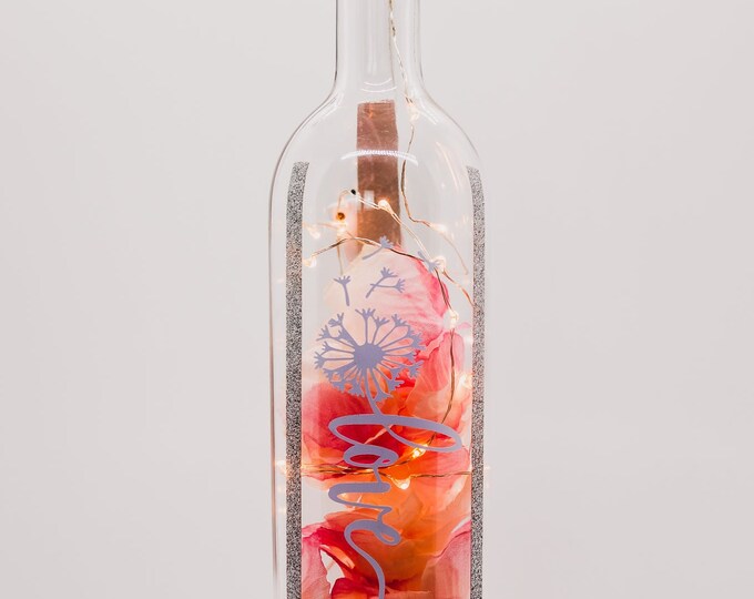Sirilight Pusteblume (351) 34cm hoch | Frühling | Leuchtflasche | Deko | Handmade | Geschenk