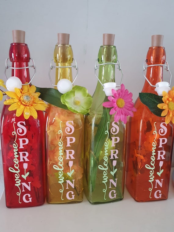 Sirilight Welcome Spring Luminous Bottle Glass Colorful Decoration Spring Light  Gift 