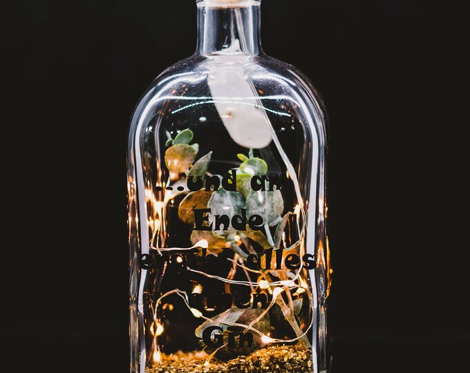 Sirilight Gin (329) 20 cm high | gin | light bottle | Deco | Handmade | Gift