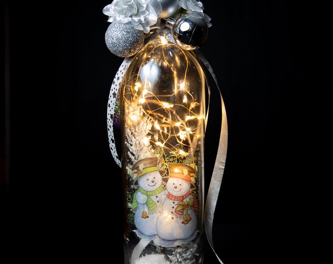 Snowmen (526) 36 cm high Light bottle Light bottle Christmas