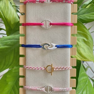 customizable adjustable satin cord bracelet image 1