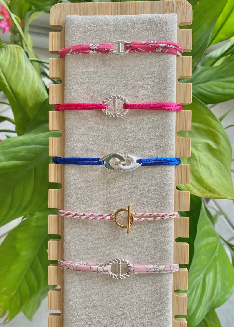 customizable adjustable satin cord bracelet image 1