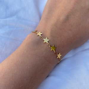 adjustable stainless steel bracelet with stars image 6