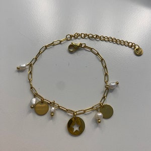 bracelet en acier inoxydable ajustable avec breloques image 7