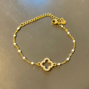 gold adjustable stainless steel bracelet image 4