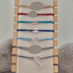 braccialetto regolabile con cordino glitterato
