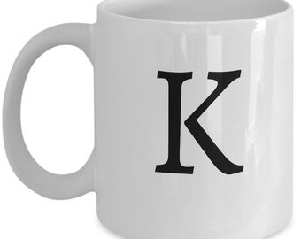 Bokstaven K Kaffemugg, Initial Monogram Mugg
