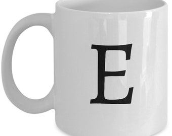 Buchstabe E Kaffeetasse, Anfangsmonogramm Tasse