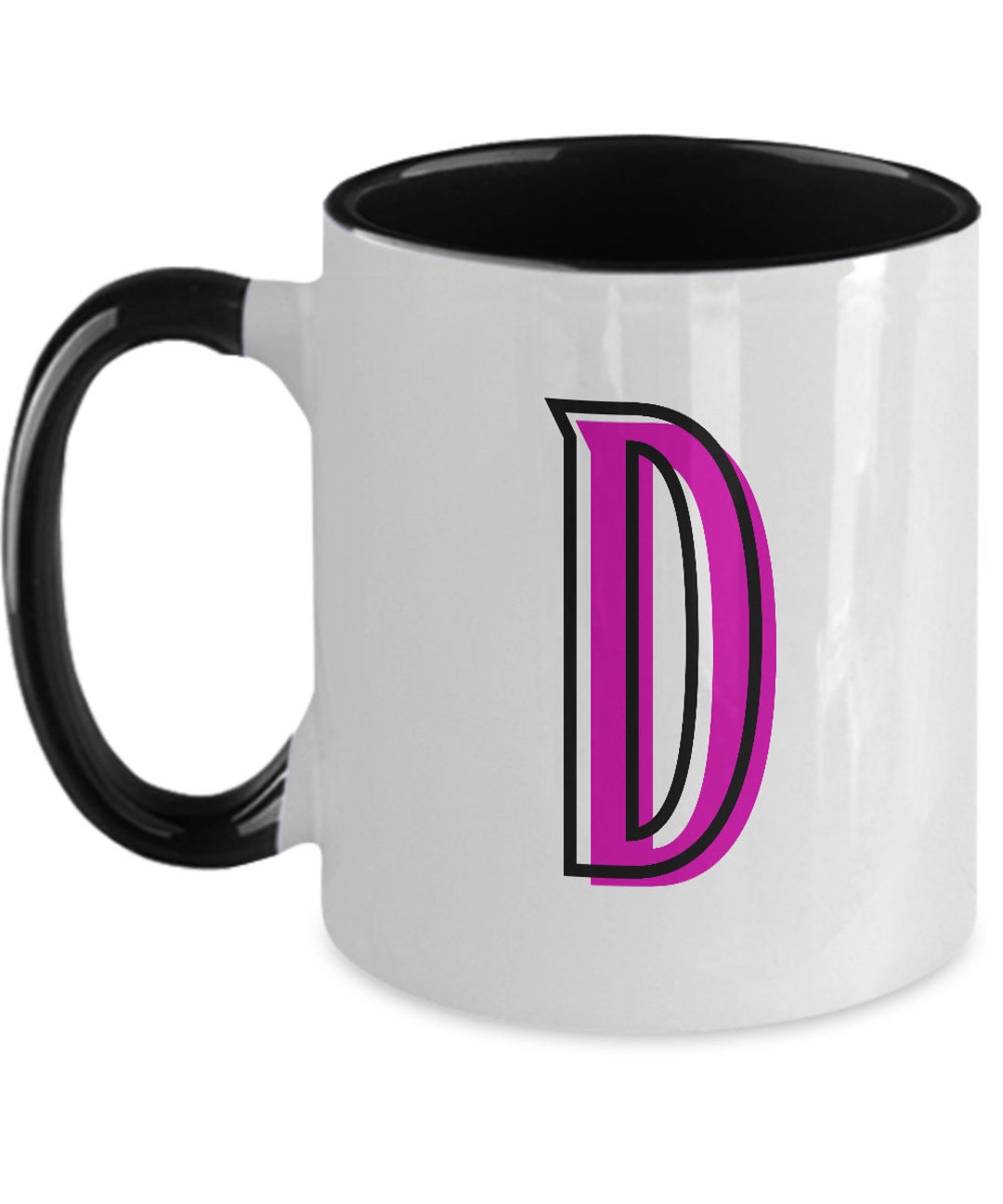 Letter D Coffee Mug, Monogram Initial Cup - Etsy