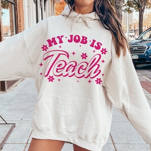 My Job is Teach svg png, Teacher svg Actually, My Job Is Just Teach Svg, Hot Pink, My Job It&#39;s Just Teach sublimation png