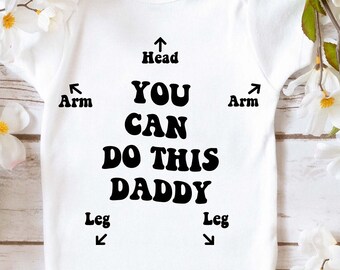 Papa instructie baby romper ontwerp SVG, png digitale download, moeder svg, vader svg, rompertje svg, papa svg, papa, jij kunt dit doen