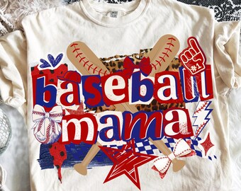 Baseball Mama Png: Baseballmatchdag Png, Baseballmamma PNG, Sportmamma-tröjadesign, Trendig Mama PNG digital nedladdning