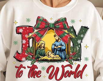 Christian Christmas Png, Joy To The World Png, Coquette Jesus Christmas Png, Baby Jesus Png, Bible Verse Png, Nativity Png, Oh Holy Night