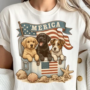 Patriotic Labrador png, Labrador png, Fourth of July png, Kids Patriotic png, Digital Download, Sublimation, DTF, DTG