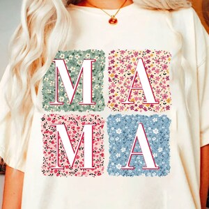 Floral Mama PNG, Retro Mama Png, Mama Png, Boho Mama Png, Mamá Sublimación Png, Sublimación Floral, Regalo del Día de la Madre, Archivo Imprimible
