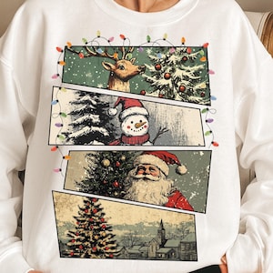 Retro Christmas PNG, Christmas Shirt PNG, Vintage Christmas PNG, Santa Claus png, Christmas Sublimation, Merry Christmas png, T-shirt design