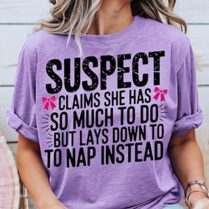 Suspect Claims She Put Her Crazy Away Design SVG File, Suspect Trendy Svg, Trending Png, Preppy Digital Download, Pink Coquette Sweatshirt