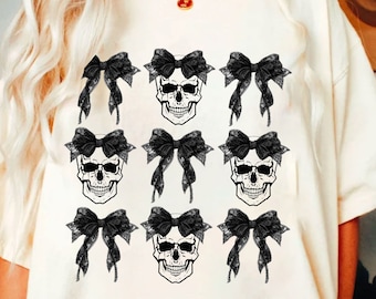 Halloween Skull png, Coquette Bow Halloween png, Halloween png, Skeleton png, Spooky Season png, Coquette png, Sublimation png designs