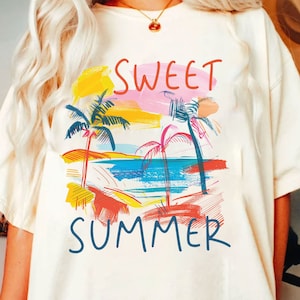 Sweet Summer png, Beach png, Retro Summer png, Retro png, Summer png, Trendy png, Sublimation Designs, Summer T Shirt Png Design