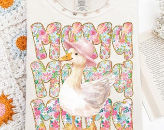 Floral Mama Goose Png, Mama Goose Png, Girly Png, Goose Png, Mother's Day Png, Floral Mama Png, Duck Png, Goose Lover Sublimation
