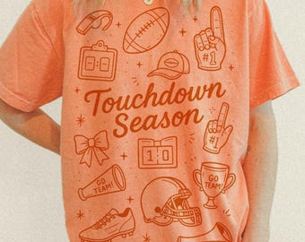 Football Doodles PNG, Game Day PNG, Hand Drawn Doodle Design, Touchdown Season, Sport, Coquette, Transparent Background, Digital