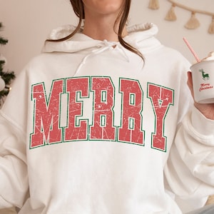 Merry Christmas SVG Png, Merry Varsity Sublimation Christmas Shirt Design, Digital Download | Christmas Svg, Christmas Vibes Svg