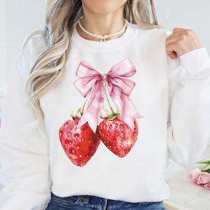 Strawberry Bow Png, In my strawberry era, Cherry coquette bow png soft girl era aesthetic png Trendy Cherry png coquette shirt design cherry