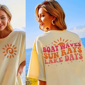 Boat Waves, Sun Rays, Lake Days Sublimation, Lake png Design, Lake Days png, Summer Sublimation Download, Summer shirt design, summer png