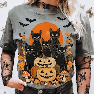Black Cat Pumpkin Png, Ghots Cat Png, Retro halloween Png, Gothic Png, Black Cat Png, Fall Png, Halloween Cat Mama Shirt, Autumn Png