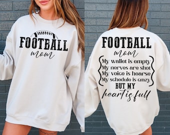 Football Mom Wallet is Empty Heart is Full Shirt, Football mom svg, Football mother svg, PNG Digital Download