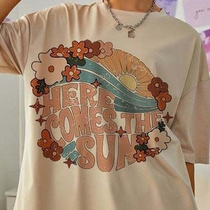Here comes the sun png | summer png | distressed png | boho png | floral png sublimation | png for sublimation | retro png sublimation
