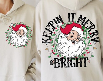 PNG di Natale retrò, PNG di Babbo Natale vintage, PNG di Natale fantastico, Sublimazione di magliette natalizie, PNG di Buon Natale, Atmosfere natalizie