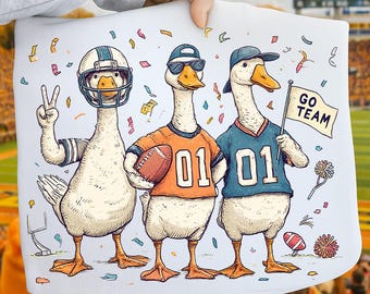 Funny Silly Goose Football Png, Fall Football Game Day Goose, Retro American Football Goose, Goose Football Png, Funny Game Day Ducks