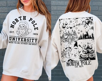 North Pole University SVG, Christmas Shirt svg, Christmas SVG, Santa Claus png, North Pole sublimation png, Trendy Christmas svg