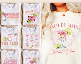 Cinco De Mayo PNG, Cinco De Mayo Social Club PNG, Latina Svg, Preppy Png, Fiesta Svg, Mexican Svg, Mamacita PNG, Sublimación de camisa de moda,