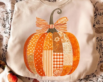 Preppy Floral Pumpkin png, Floral Patchwork png, Fall Pumpkin png, Autumn png, Fall Girly png, Fall Sublimation, Tis the season, Pumpkin png