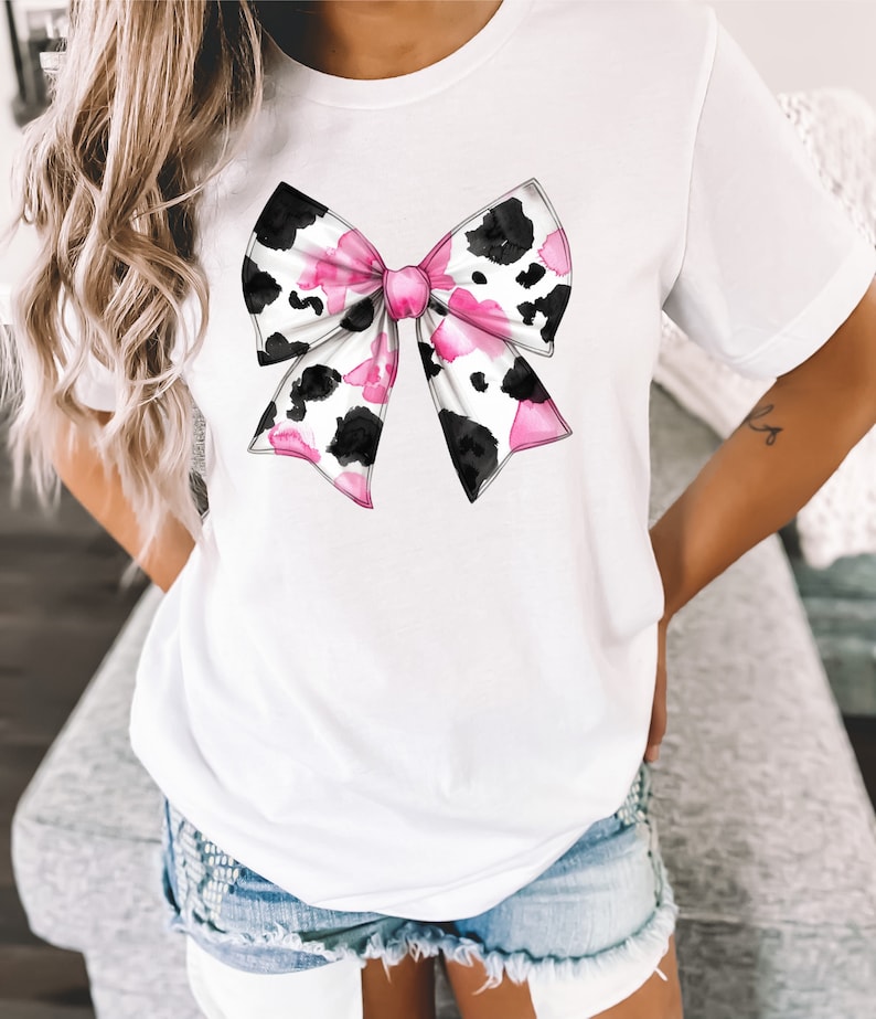 Rosa ko-tryck Coquette-rosett png Coquette clipart-design trending png retro mama png rosa rosett png estetisk png t-shirtdesign western png bild 5